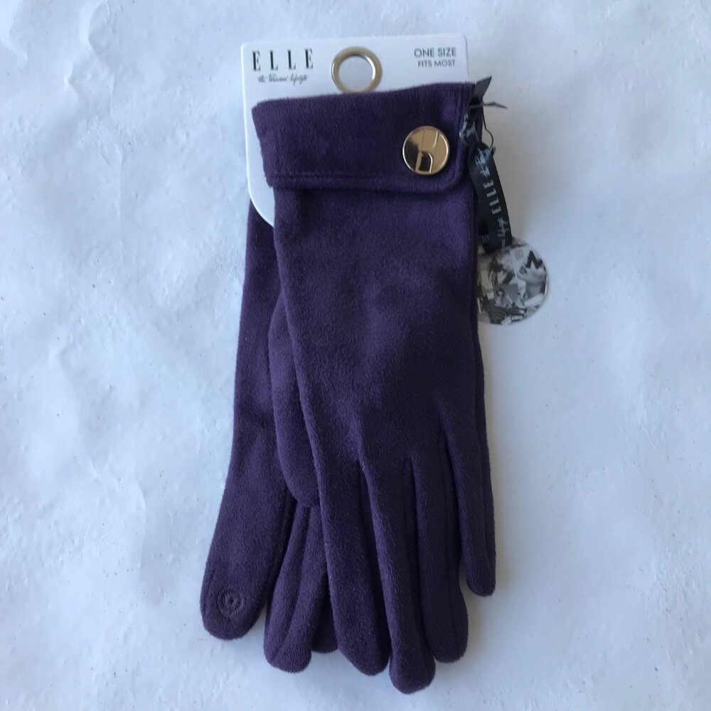 Elle Women  Gloves  Purple Lined  Smart Touch MSRP $32